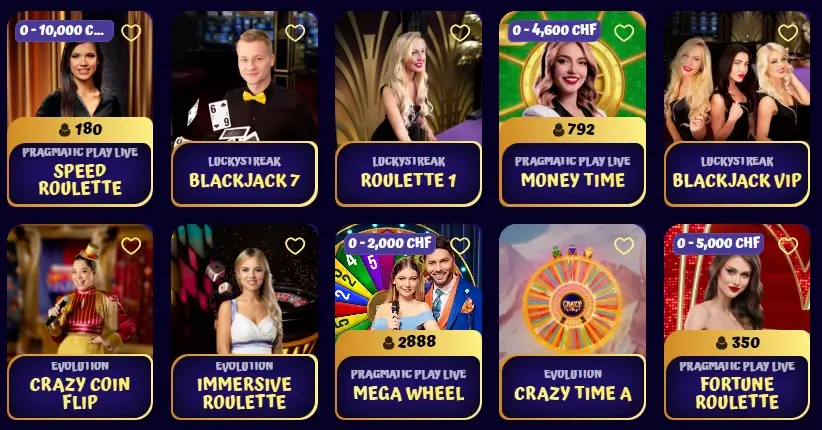Screenshot von SpinGranny Casino-Spielen