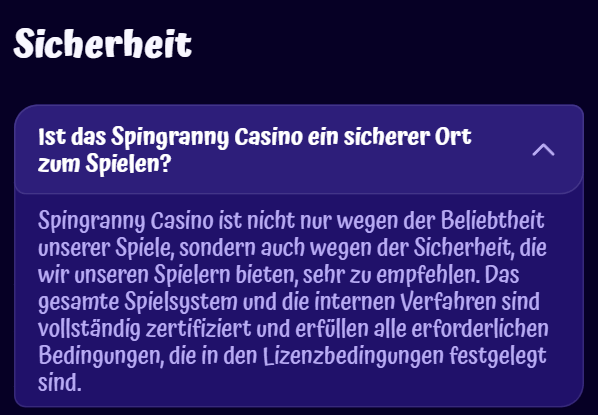 SpinGranny-Supportdienst