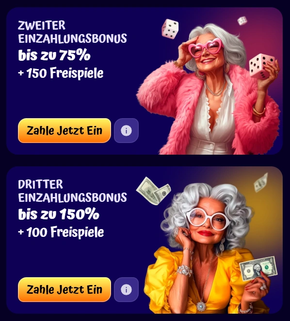 SpinGranny Willkommensbonus