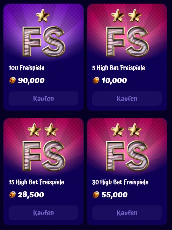 Tausche 100 Freispiele gegen 90.000 Punkte auf der SpinGranny Casino-Website