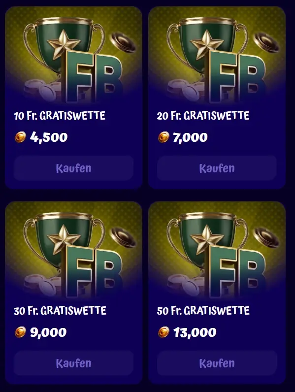 Tausche deine Punkte bei SpinGranny gegen Gratiswetten ein.