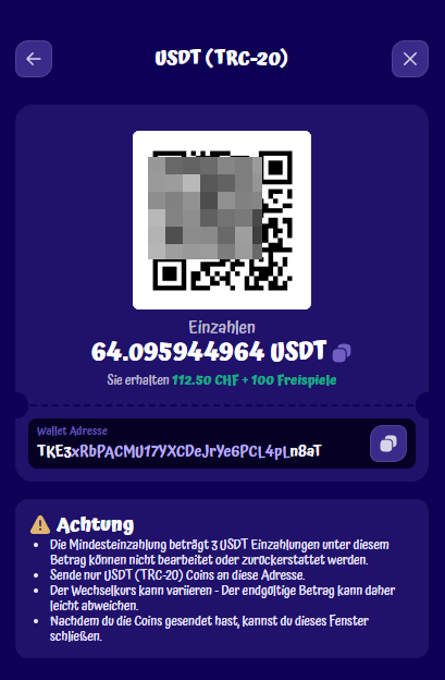 USDT-Kryptowährung in SpinGranny
