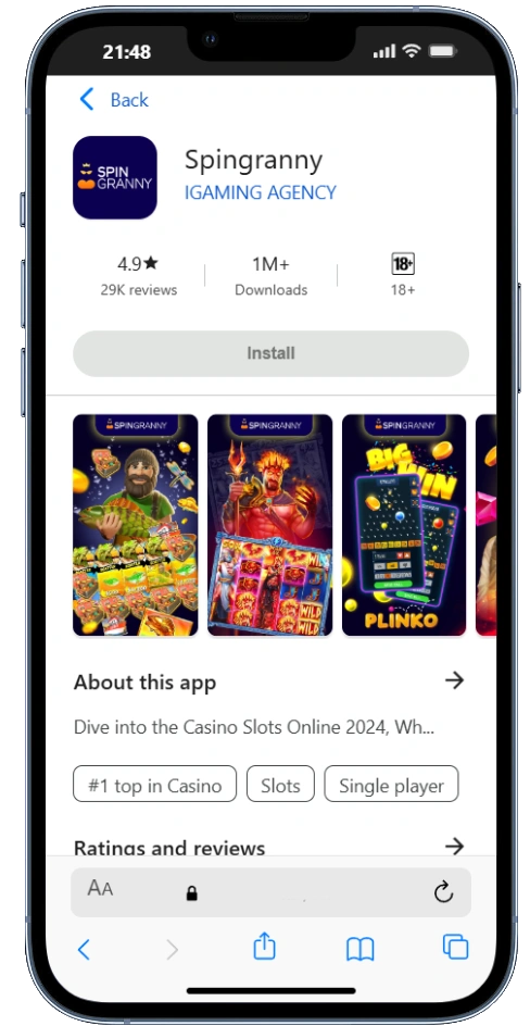 SpinGranny Smartphone-App