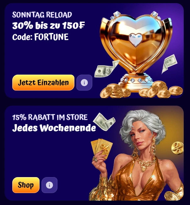Bonus für bestehende Spieler bei SpinGranny