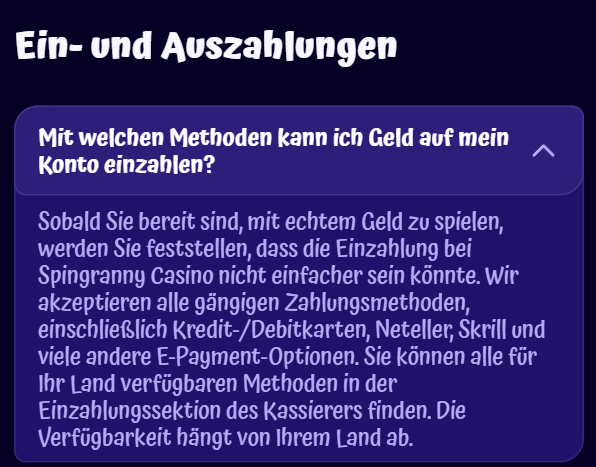 SpinGranny Kontaktinformationen
