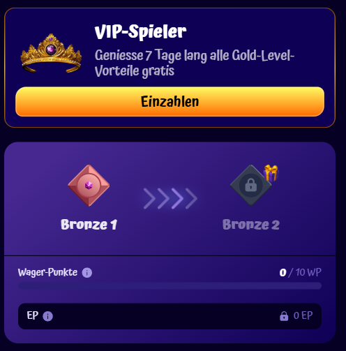 VIP-Status auf der SpinGranny-Website
