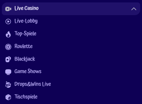 Live-Casino bei SpinGranny